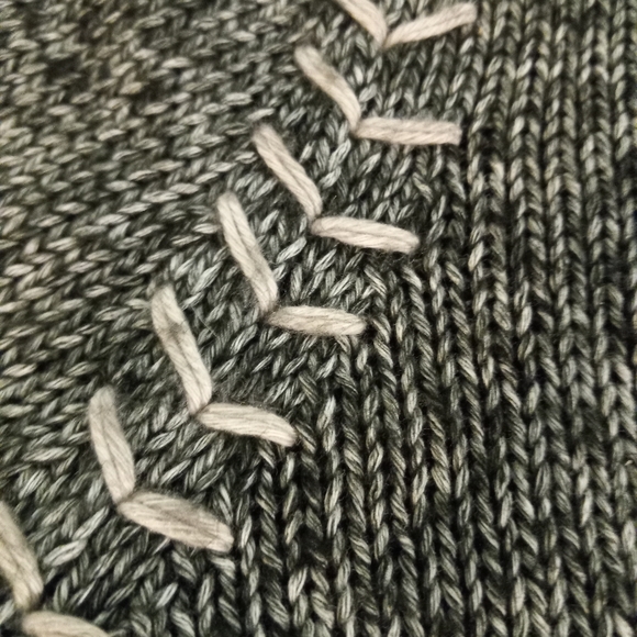 One A Marled Knit Stitched Shoulder Detail Mock Neck Sweater Dress | US M - Picture 5 of 5